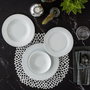 Hermia ALF24Y400 Vajilla de Porcelana Blanca 24 Piezas para Experiencia Gastronómica Elegante y Duradera